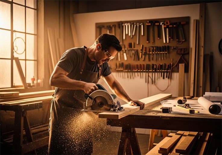 Einbau im Raum, warmes Holz, klare Linien